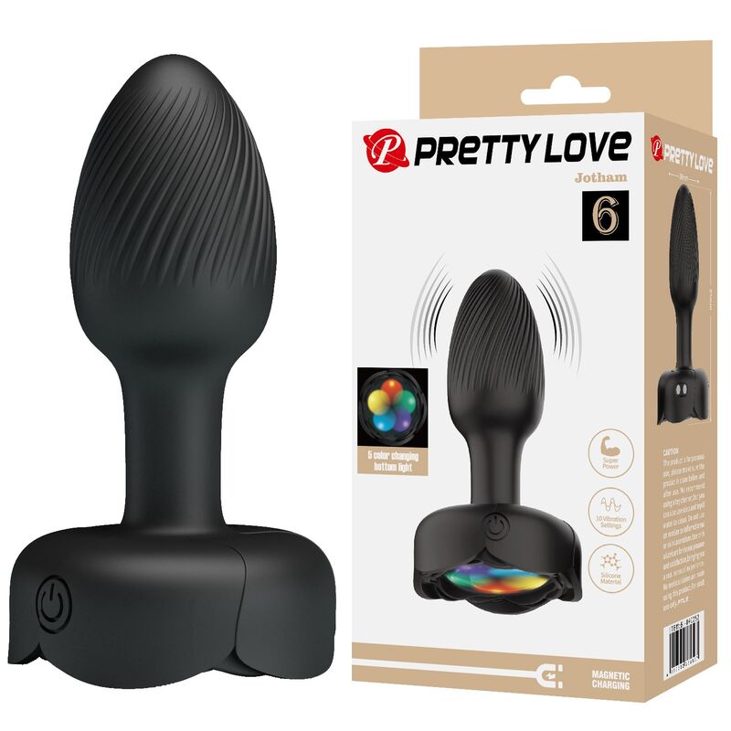 Pretty Love - Plug Anale Vibrante Ricaricabile con 10 Modalità, Nero