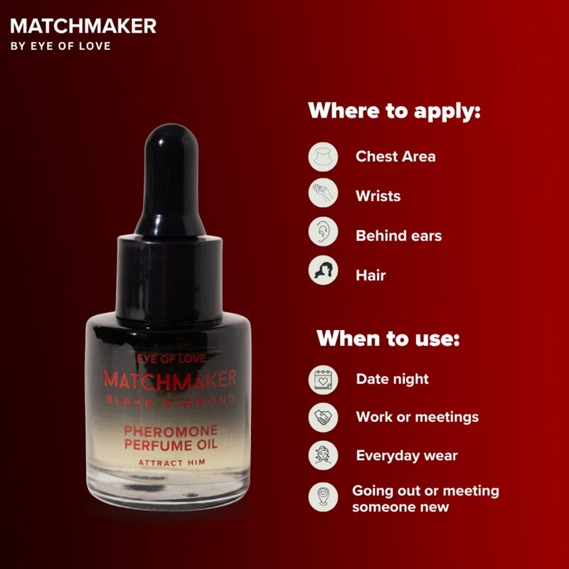 Eye Of Love - Olio Profumato Ai Feromoni Diamante Nero Matchmaker 20 Ml