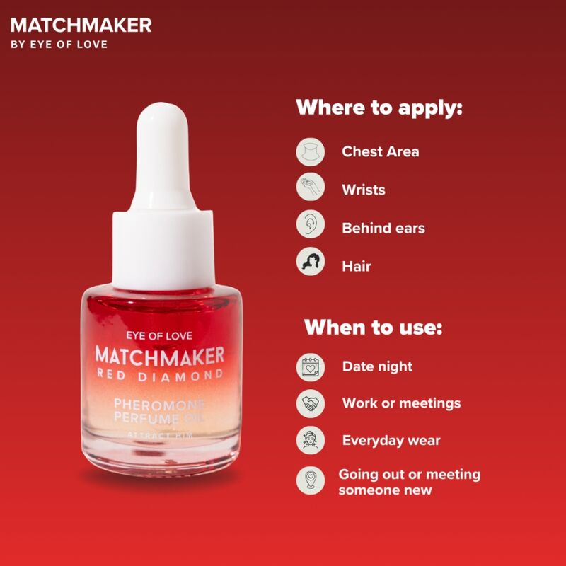 Eye Of Love - Olio Profumato Ai Feromoni Diamante Rosso per Fare da Compagnia 20 Ml