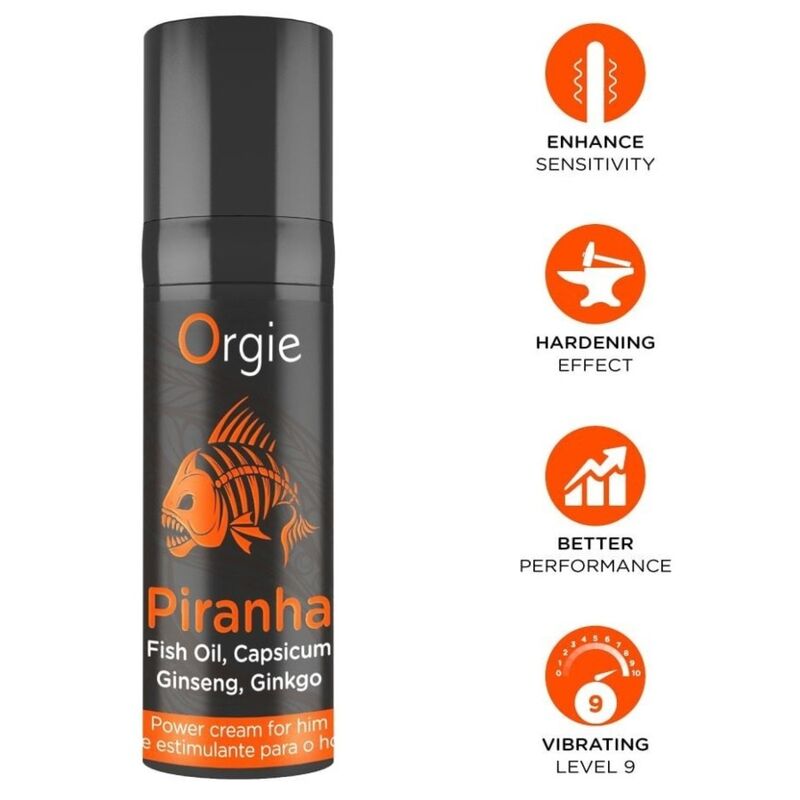 Orgie - Crema Piranha Power per Lui 15 Ml