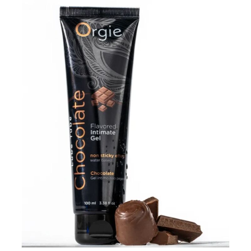 Orgie - Tubo Lubrificante al Cioccolato Baciabile Gel Intimo a Base De Acqua 100 Ml