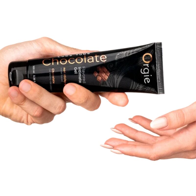 Orgie - Tubo Lubrificante al Cioccolato Baciabile Gel Intimo a Base De Acqua 100 Ml