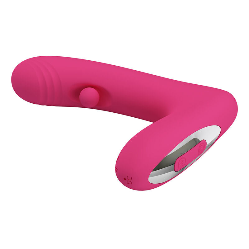 Pretty Love - Vibratore Ricaricabile in Silicone Duden con 12 Modalità di Vibrazione e 3 Modalità di Oscillazione, Rosa