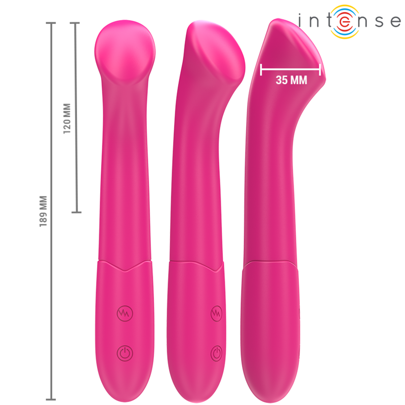 Intense - Vibratore Paty 19 cm Flessibile 10 Vibrazioni Modello 2 Rosa