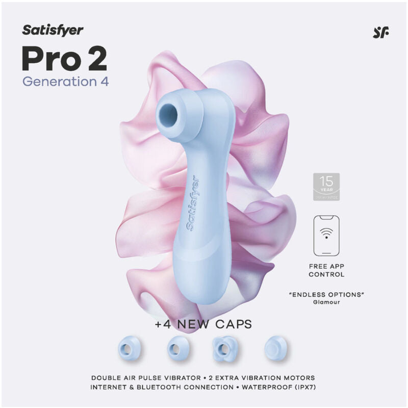 Satisfyer - Pro 2ª Generazione 4ª Stimolatore Clitorideo Serene Blue