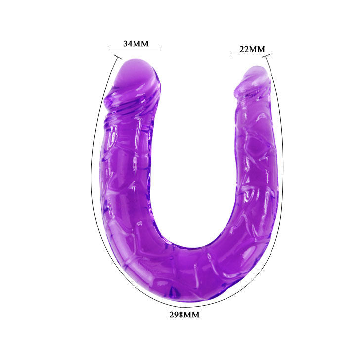 Baile - Doppio Dildo in in Gel Flessibile Lilla