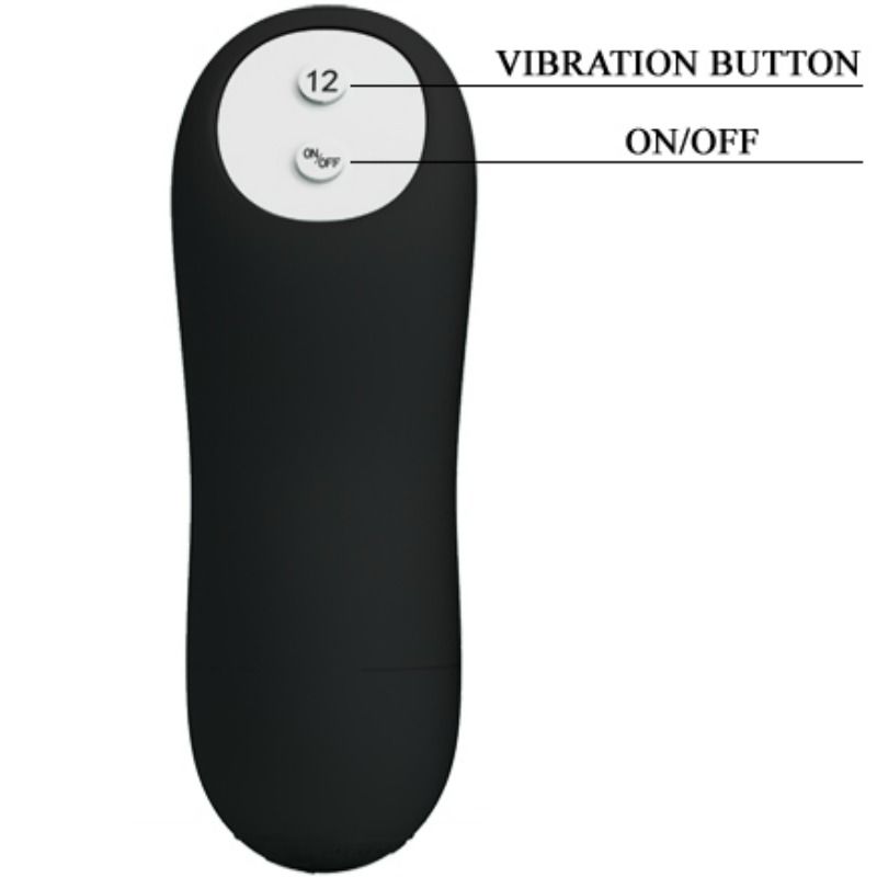 Pretty Love - Plug Anale in Silicone Extra Stimolazione e 12 Modalit di Vibrazione Nero