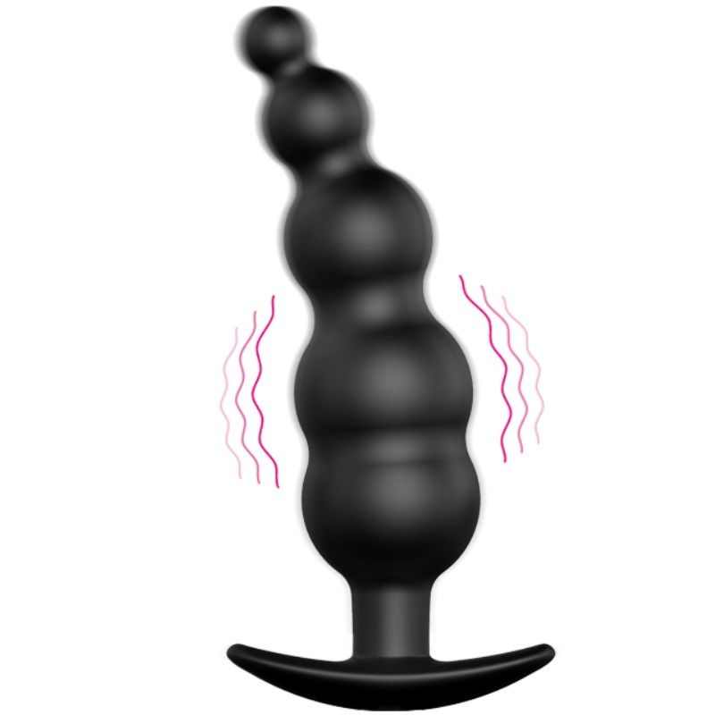 Pretty Love - Plug Anale in Silicone Extra Stimolazione e 12 Modalit di Vibrazione Nero