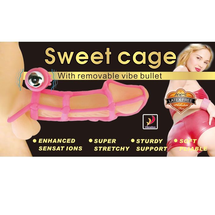 Baile - Copertura e Anello in Silicone Dolci 10 Ritmi per il Pene Rosa