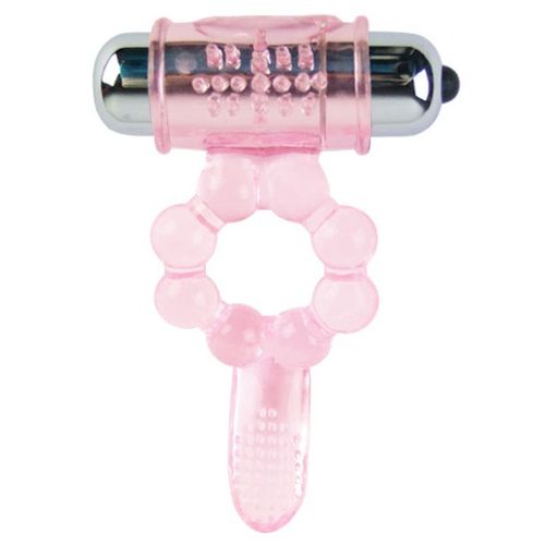 Baile - Anello in Silicone 10 Ritmi di Lingua con Vibrazione Rosa