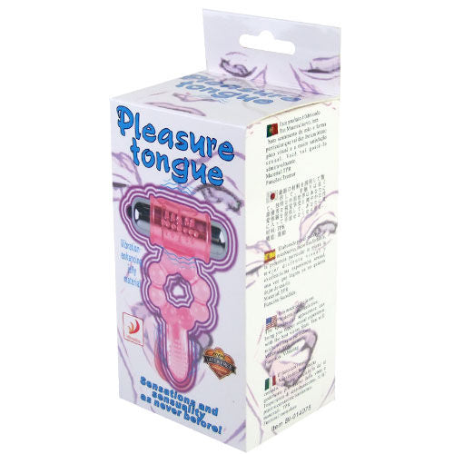 Baile - Anello in Silicone 10 Ritmi di Lingua con Vibrazione Rosa