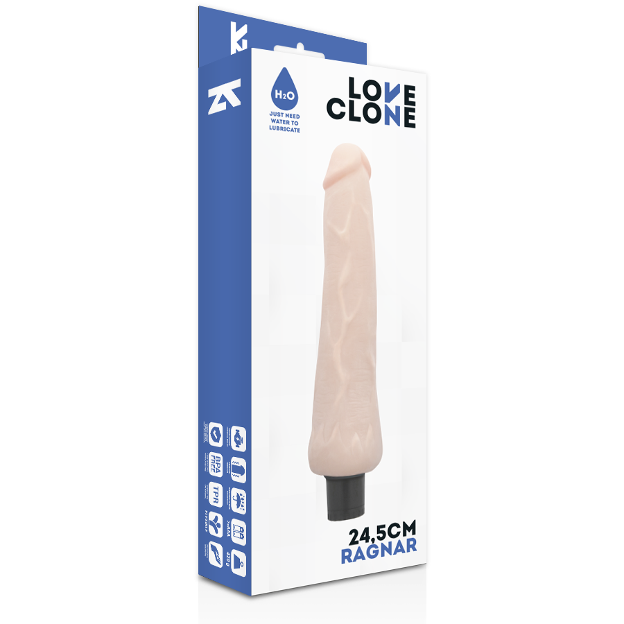 Loveclone - Vibratore Autolubrificante Ragnar 24.5 cm -o- 3.5 cm