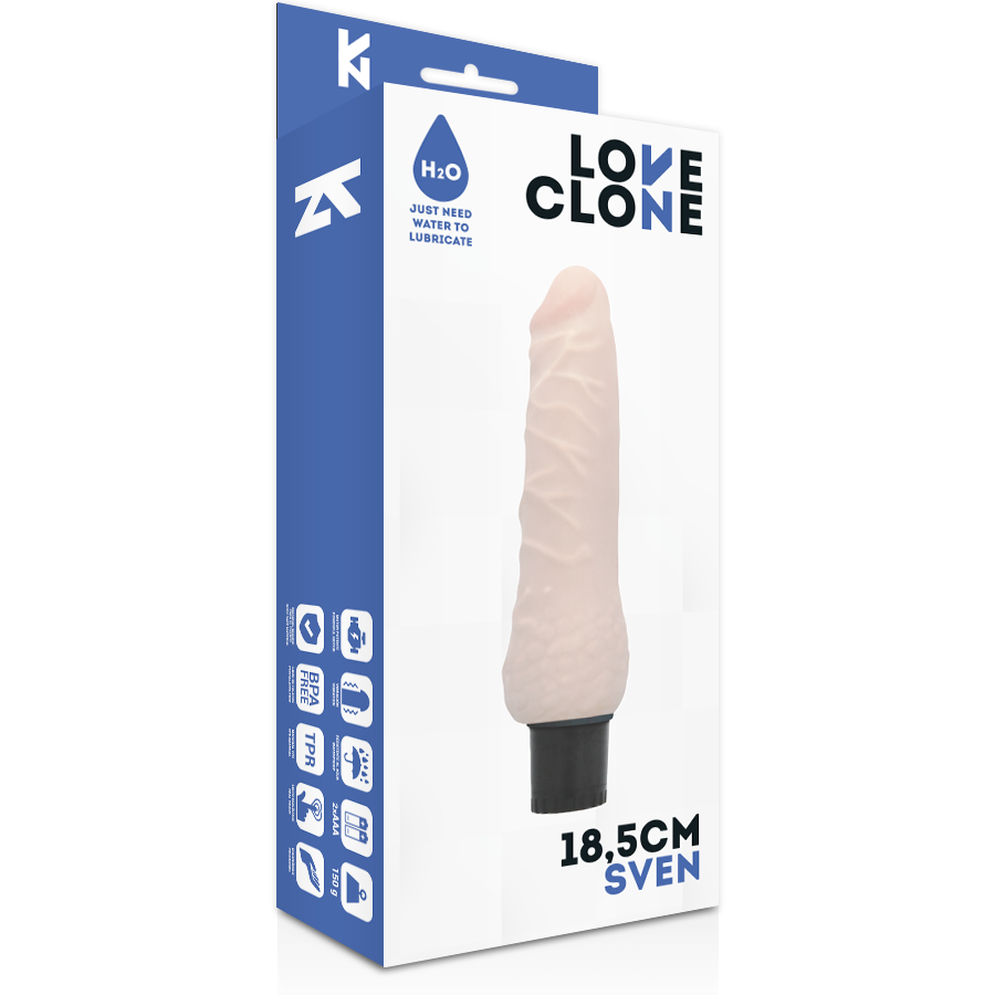 Loveclone - Vibratore Autolubrificante Sven 18.5 cm -o- 3.3 cm