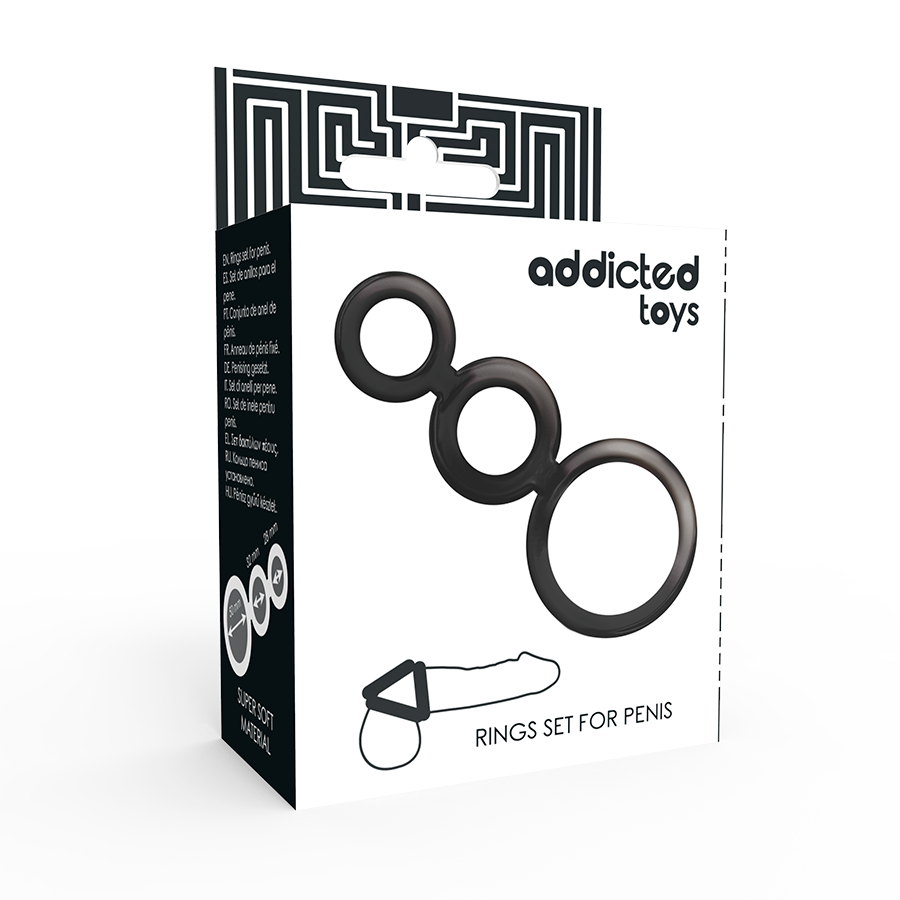 Addicted Toys - Set di Anelli per Pene - Fumo