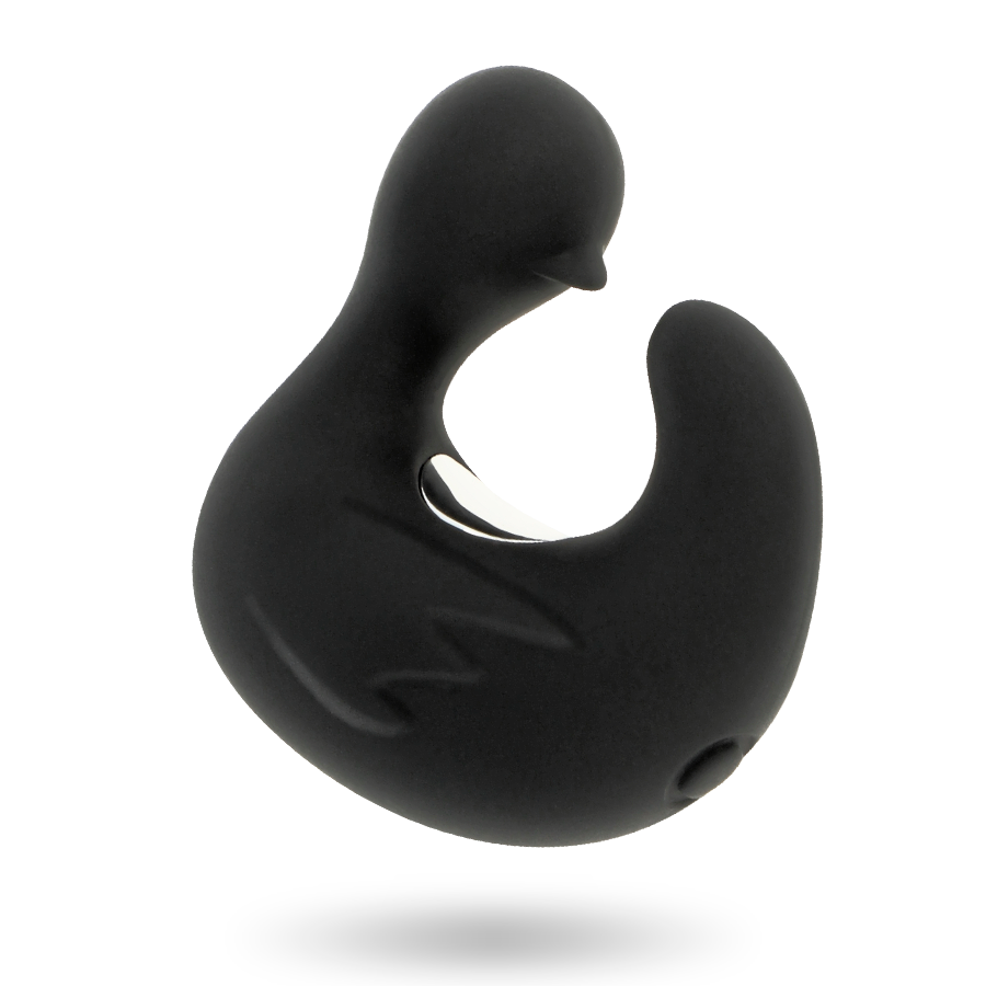Black&silver - Duckymania Ditale Ricaricabile Stimolante D'anatra in Silicone