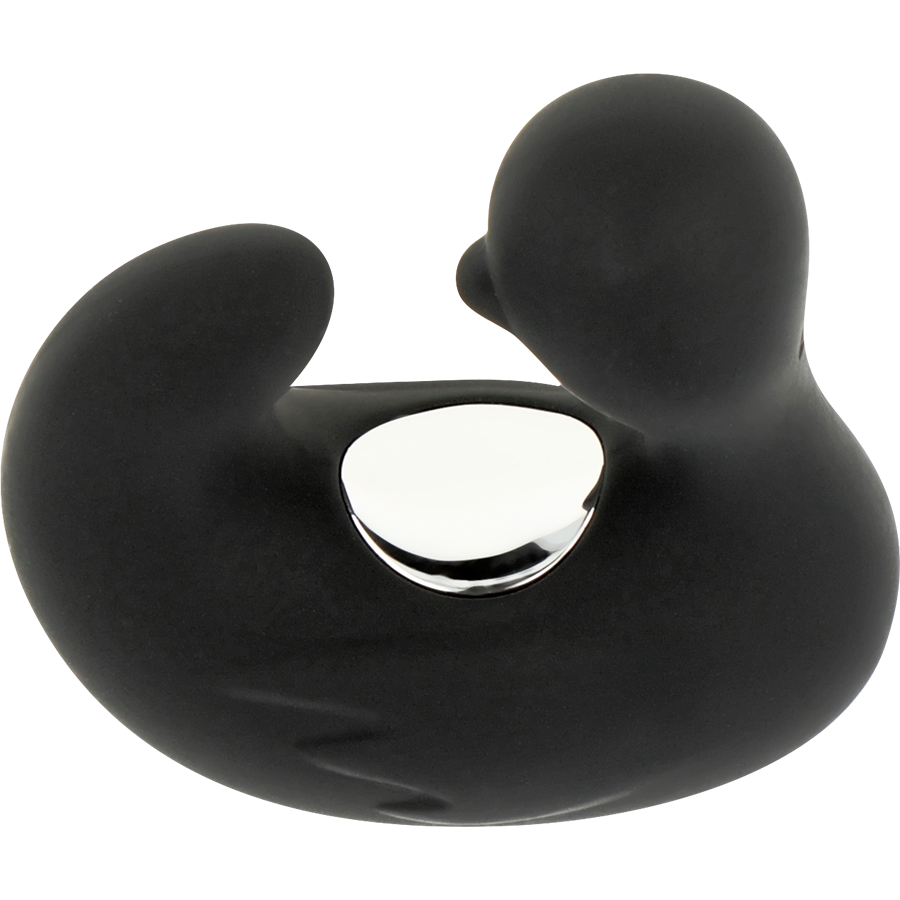 Black&silver - Duckymania Ditale Ricaricabile Stimolante D'anatra in Silicone