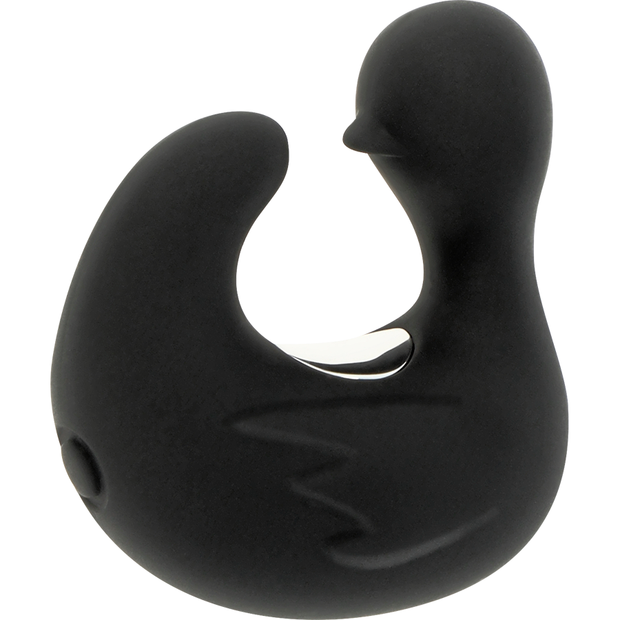 Black&silver - Duckymania Ditale Ricaricabile Stimolante D'anatra in Silicone