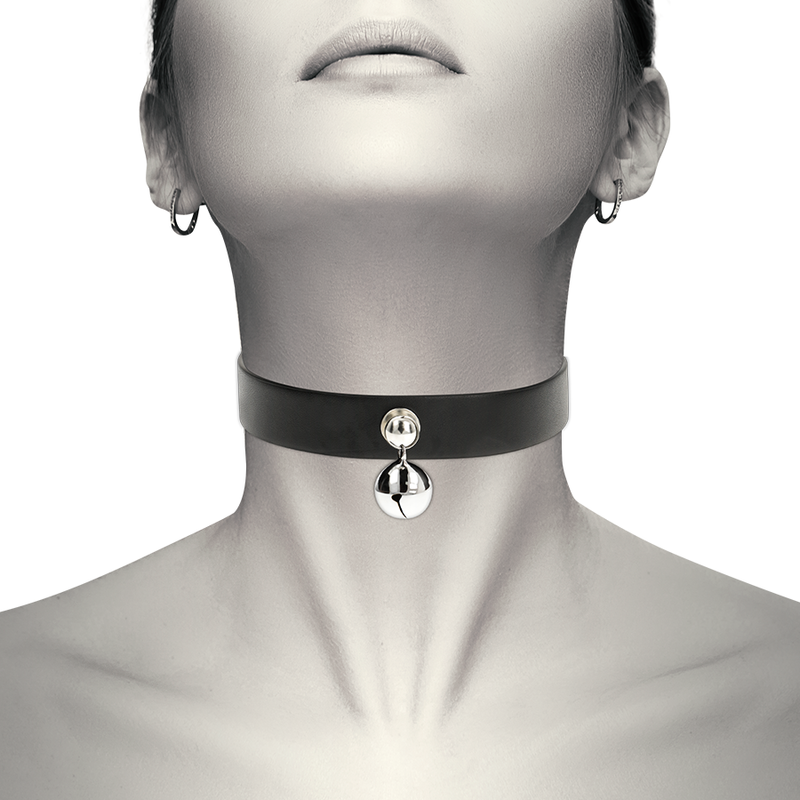 Coquette Chic Desire - Collana in Pelle Vegana Accessorio Donna con Sonaglio