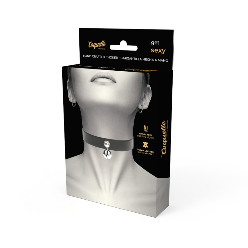 Coquette Chic Desire - Collana in Pelle Vegana Accessorio Donna con Sonaglio