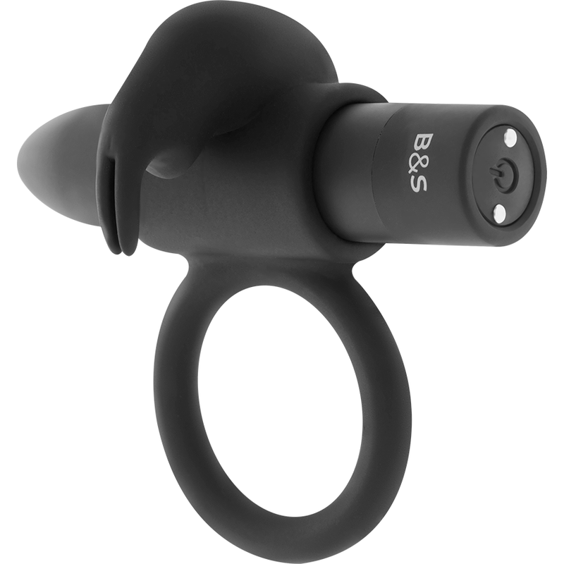 Black&silver - Anello Burton 10 Modalità di Vibrazione Nero